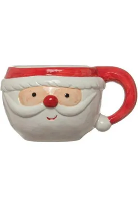 12 Oz Stoneware Santa Mug w/Hat Handle