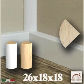 120ML BASOLINO levangoli angolo interno GRANDE legno massello di Ayous 18x18x26