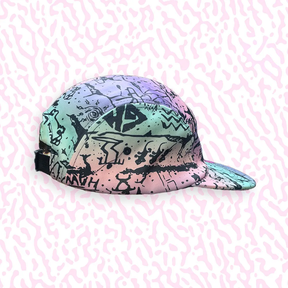 1990's Purple/Mint/Pink 5 Panel Hat