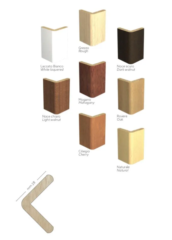 AYOUS Solid Wood Corner Profile Moulding - 28x28 Dimensions - 60ML