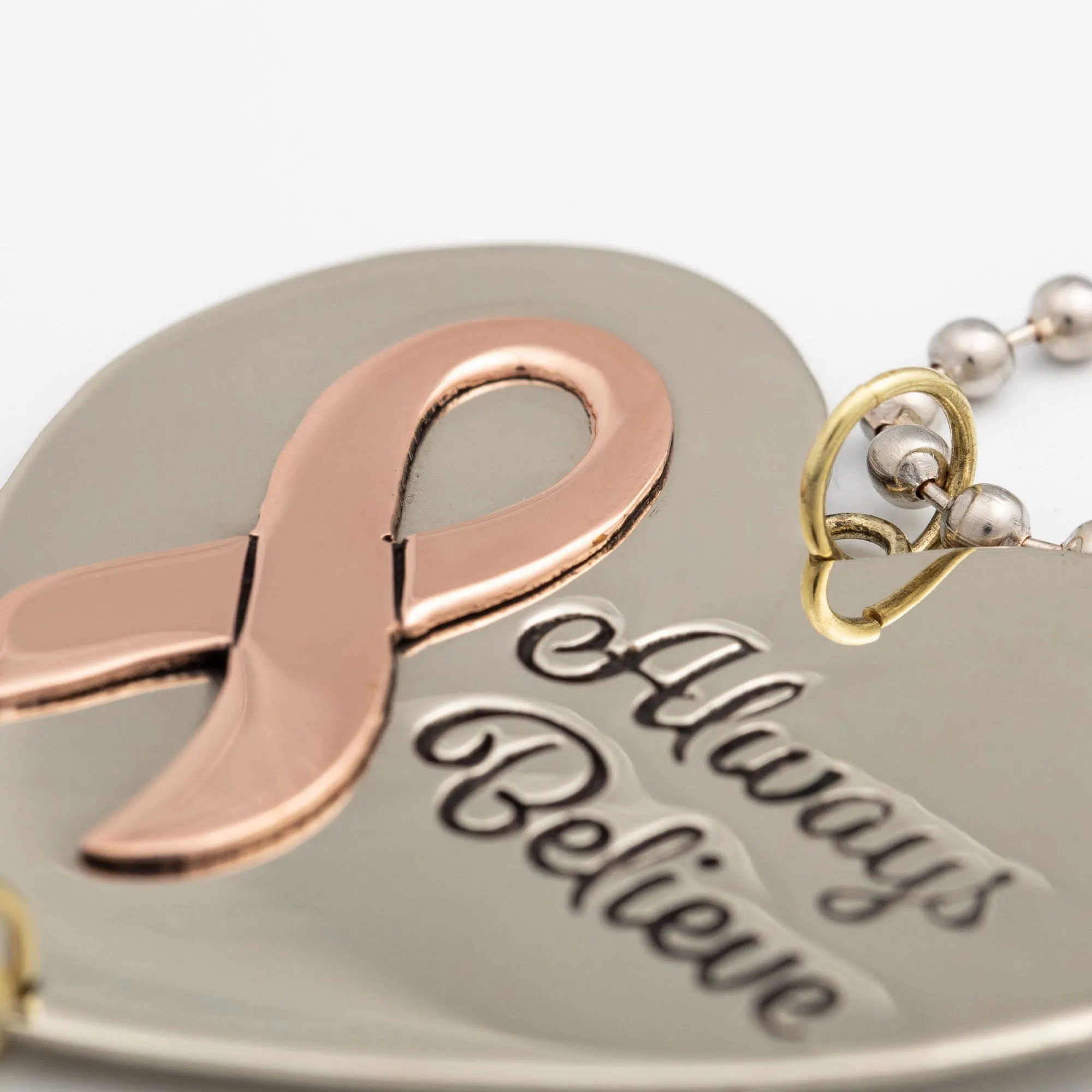 Always Believe Pink Ribbon Car Charm