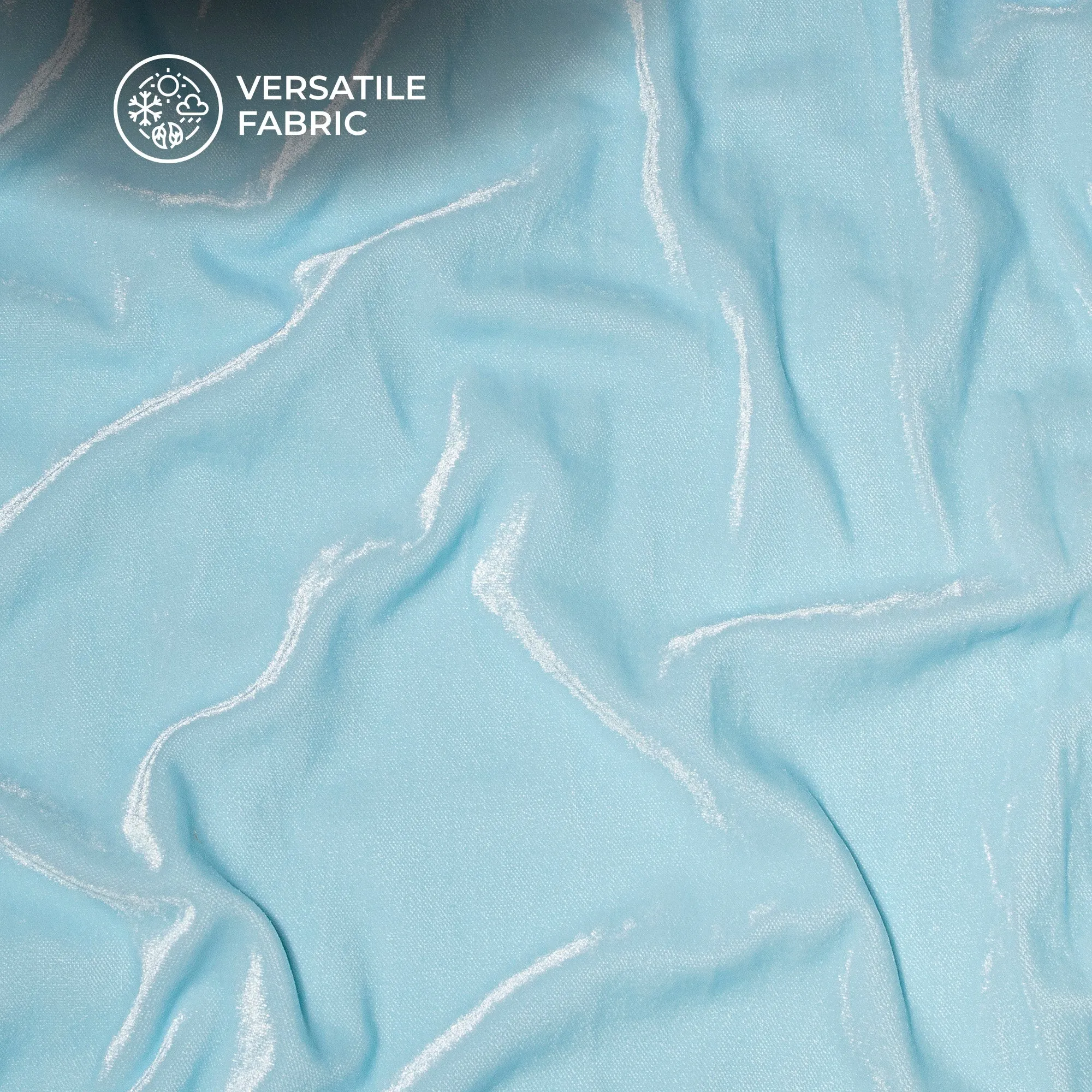 Baby Blue Plain Export Quality Micro Velvet Fabric