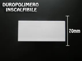 Battiscopa in DUROPOLIMERO 70x15mm passacavo pacco da 56 metri lineari