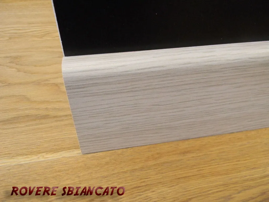 Battiscopa passacavo 1,5x8x240cm in MDF pacco da 192 metri lineari