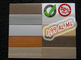 Battiscopa passacavo 1,5x8x240cm in MDF pacco da 192 metri lineari