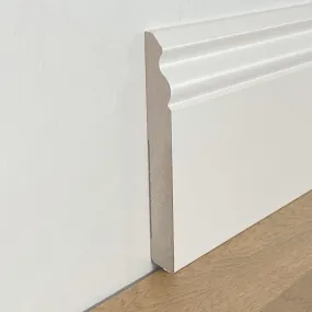 BATTISCOPA ZOCCOLINO DUCALE in FIBRA DI LEGNO COMPATTA 100X15 BIANCO (prezzo al metro lineare)