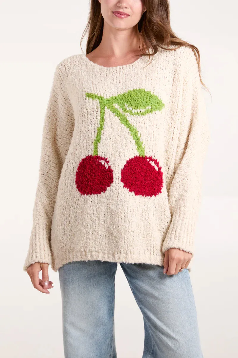 Beige Cherry Jumper Beige