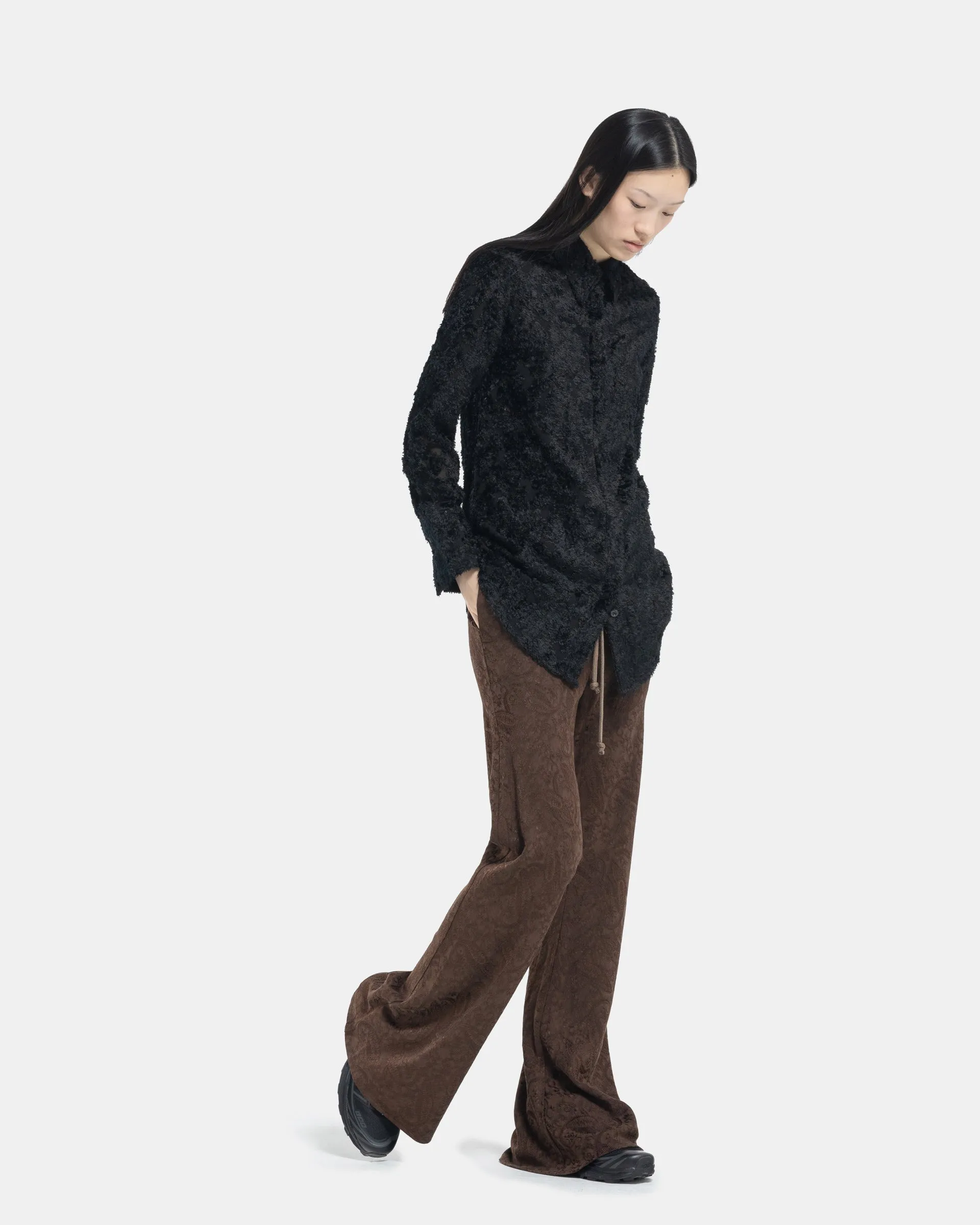 Bias Flared Pant in Brown