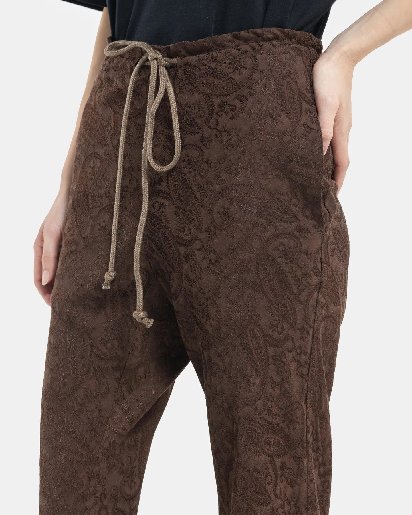 Bias Flared Pant in Brown