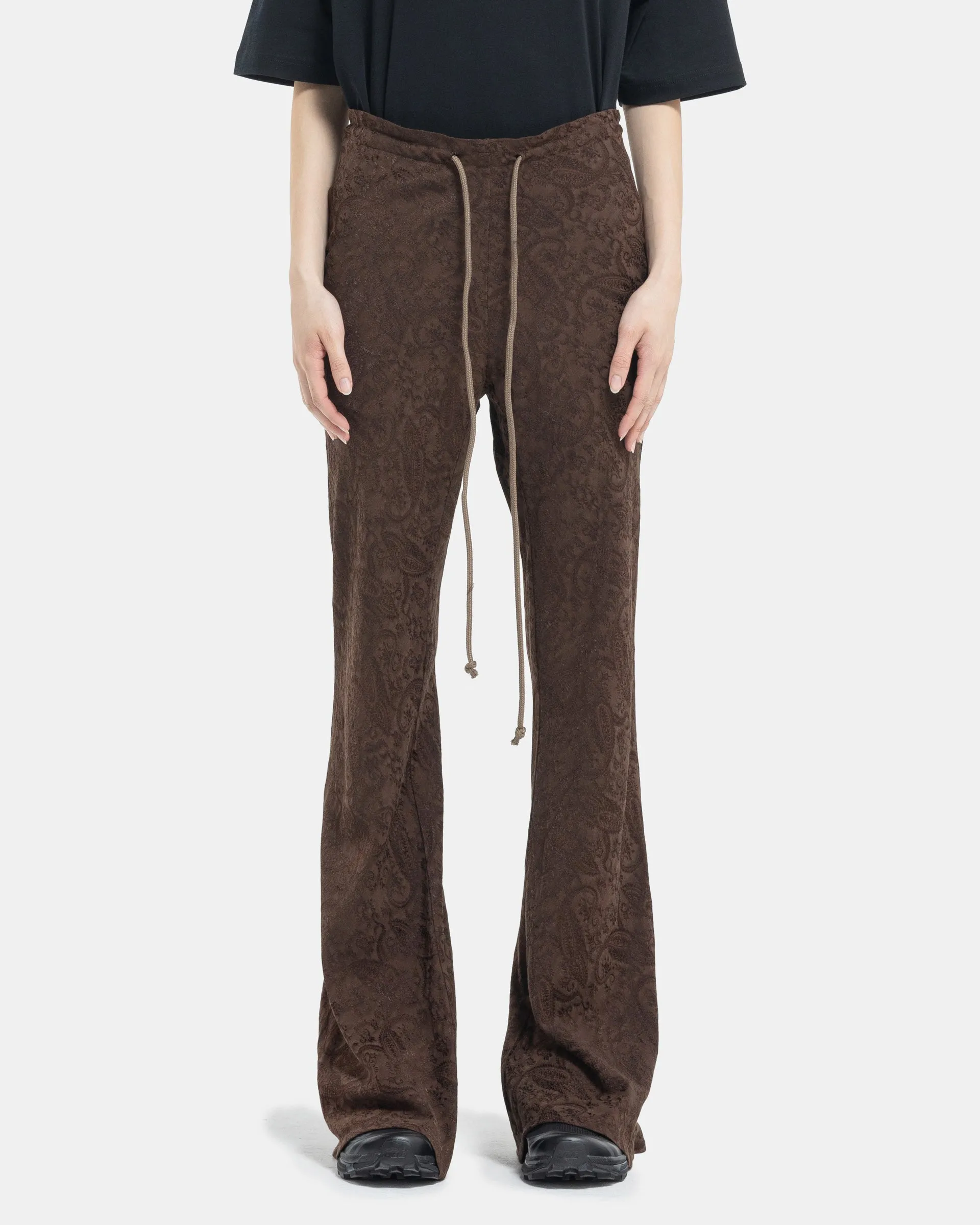 Bias Flared Pant in Brown