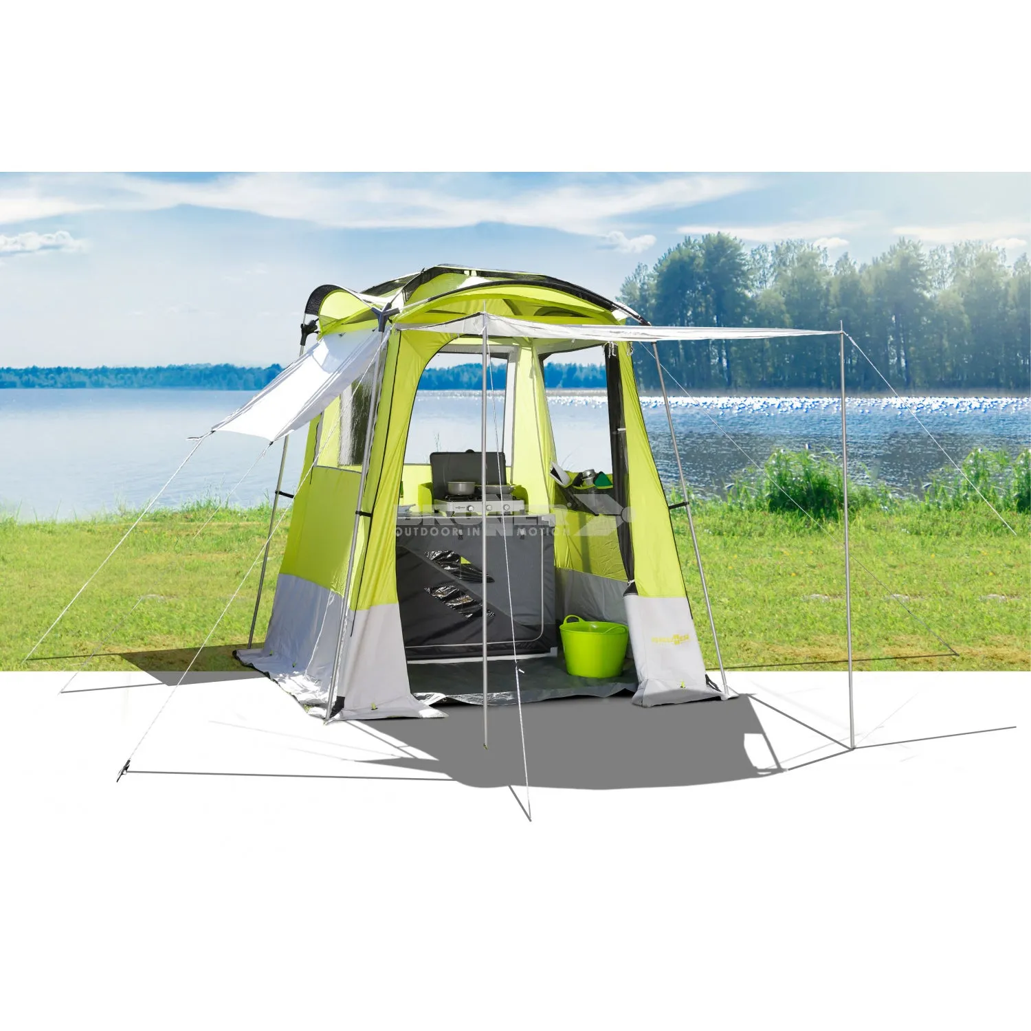 BRUNNER CHEF II OUTDOOR TENDA CUCINA/CUCINOTTO IMPERMEABILE - 200 x 200 x H190/230 cm