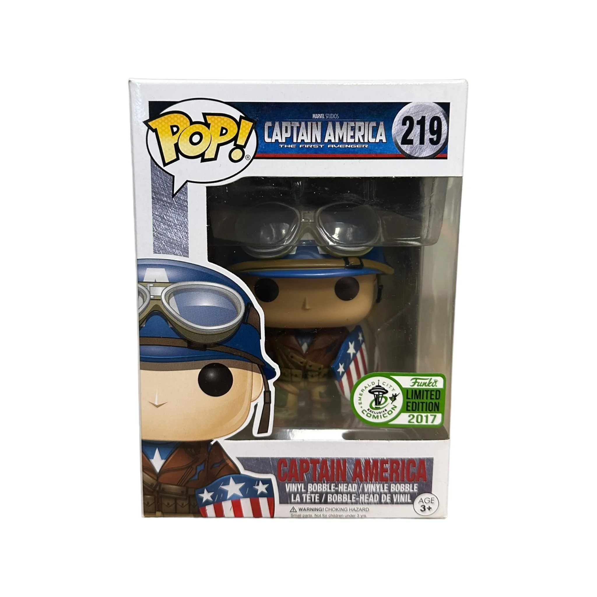 Captain America #219 (WWII) Funko Pop! - Captain America: The First Avenger - ECCC 2017 Official Convention Exclusive - Condition 8.75/10