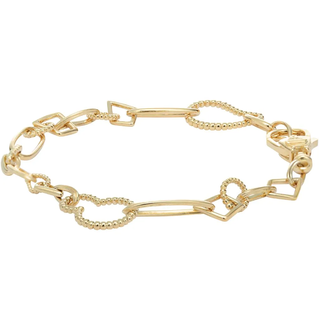 Caviar Gold 18K Gold Multi Link Bracelet