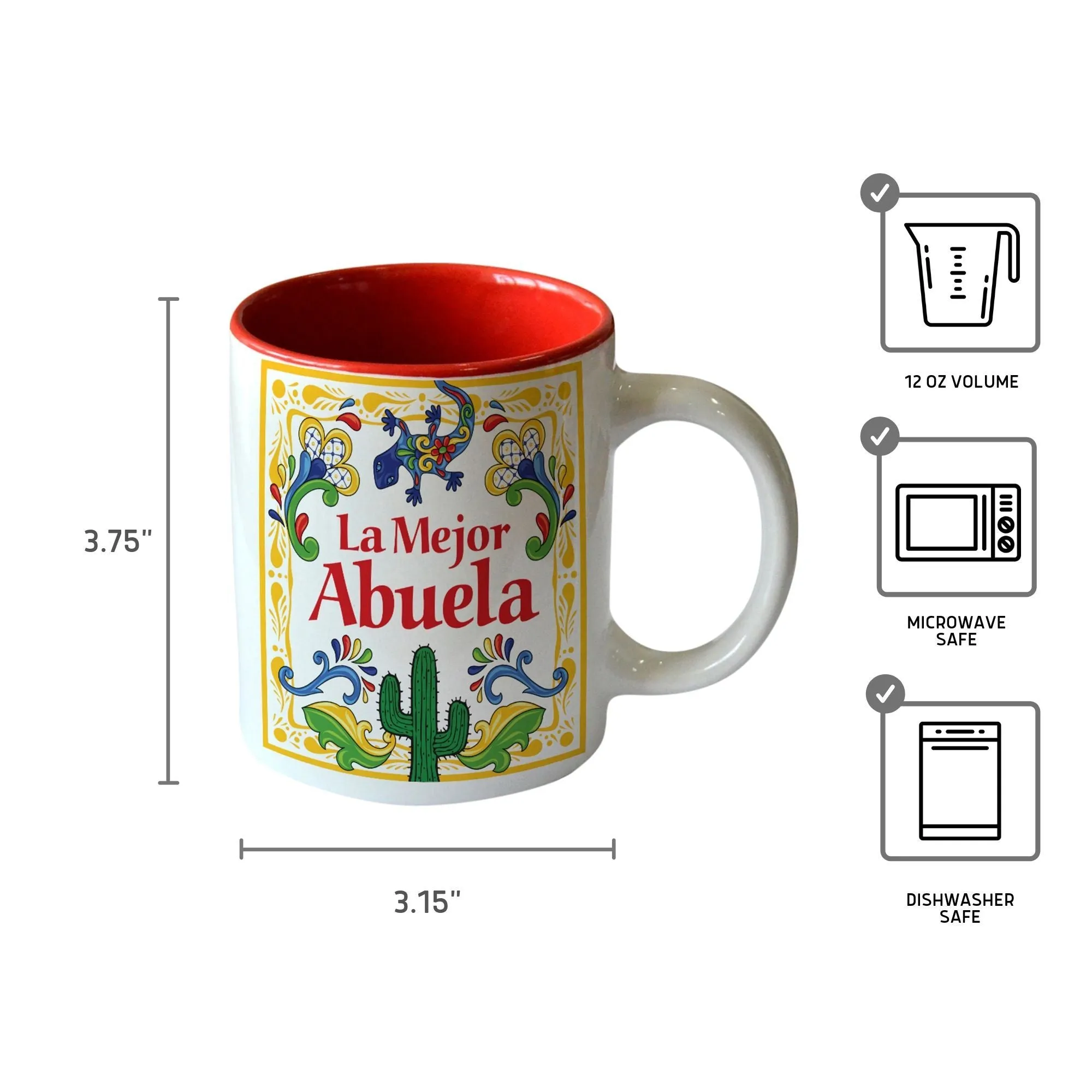 Ceramic Abuela Gift Idea Coffee Mug "El Mejor Abuela"