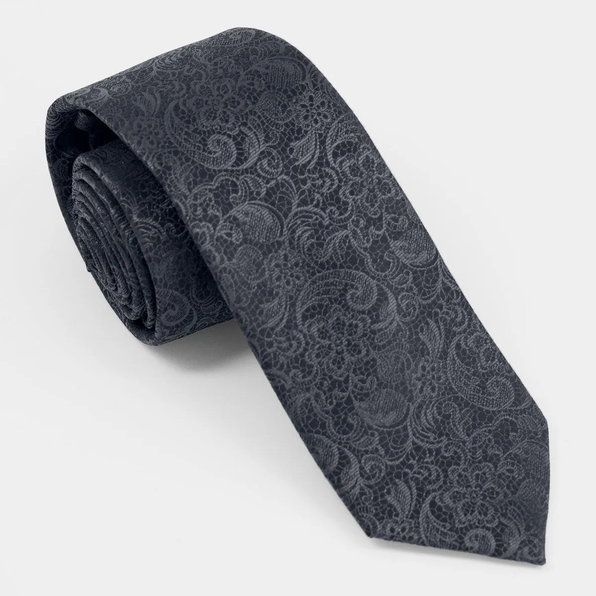 Ceremony Paisley Charcoal Tie