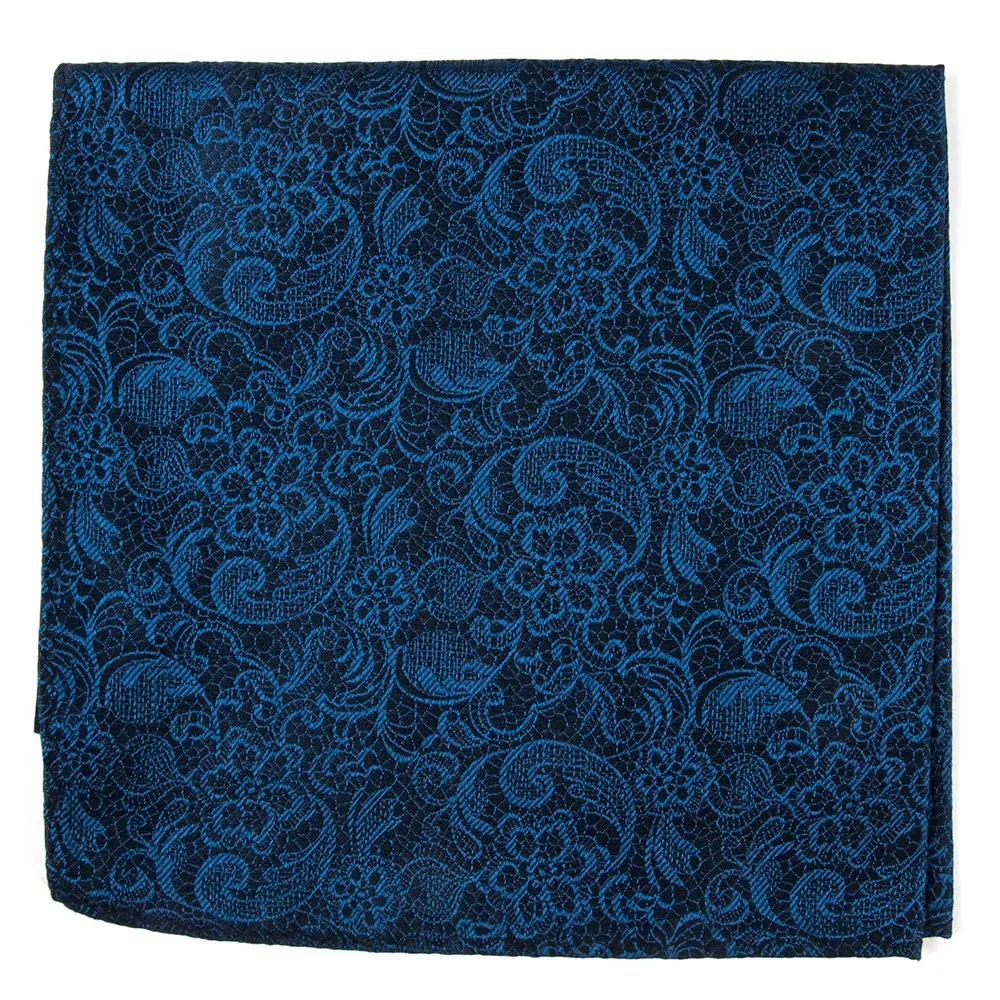 Ceremony Paisley Navy Pocket Square