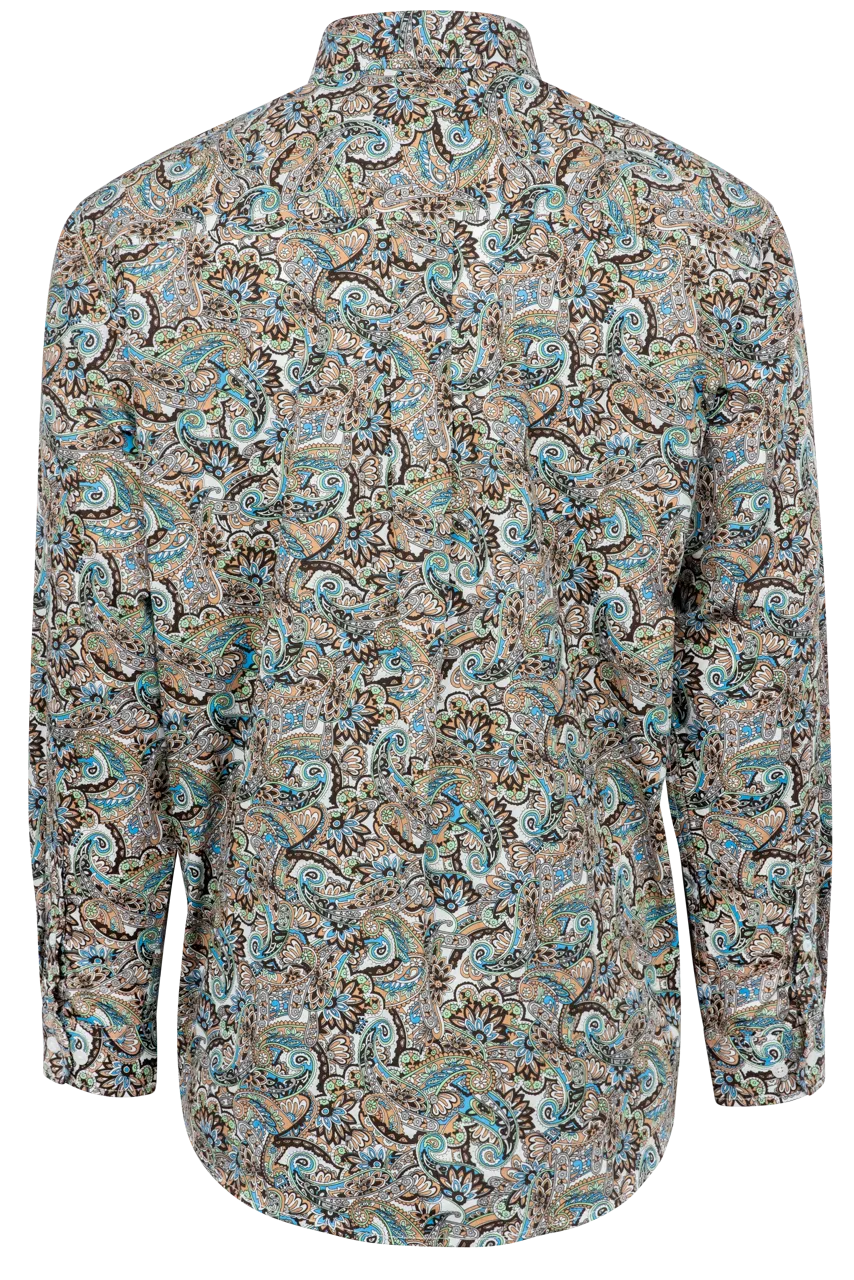 Cinch Paisley Button-Front Shirt - Multi