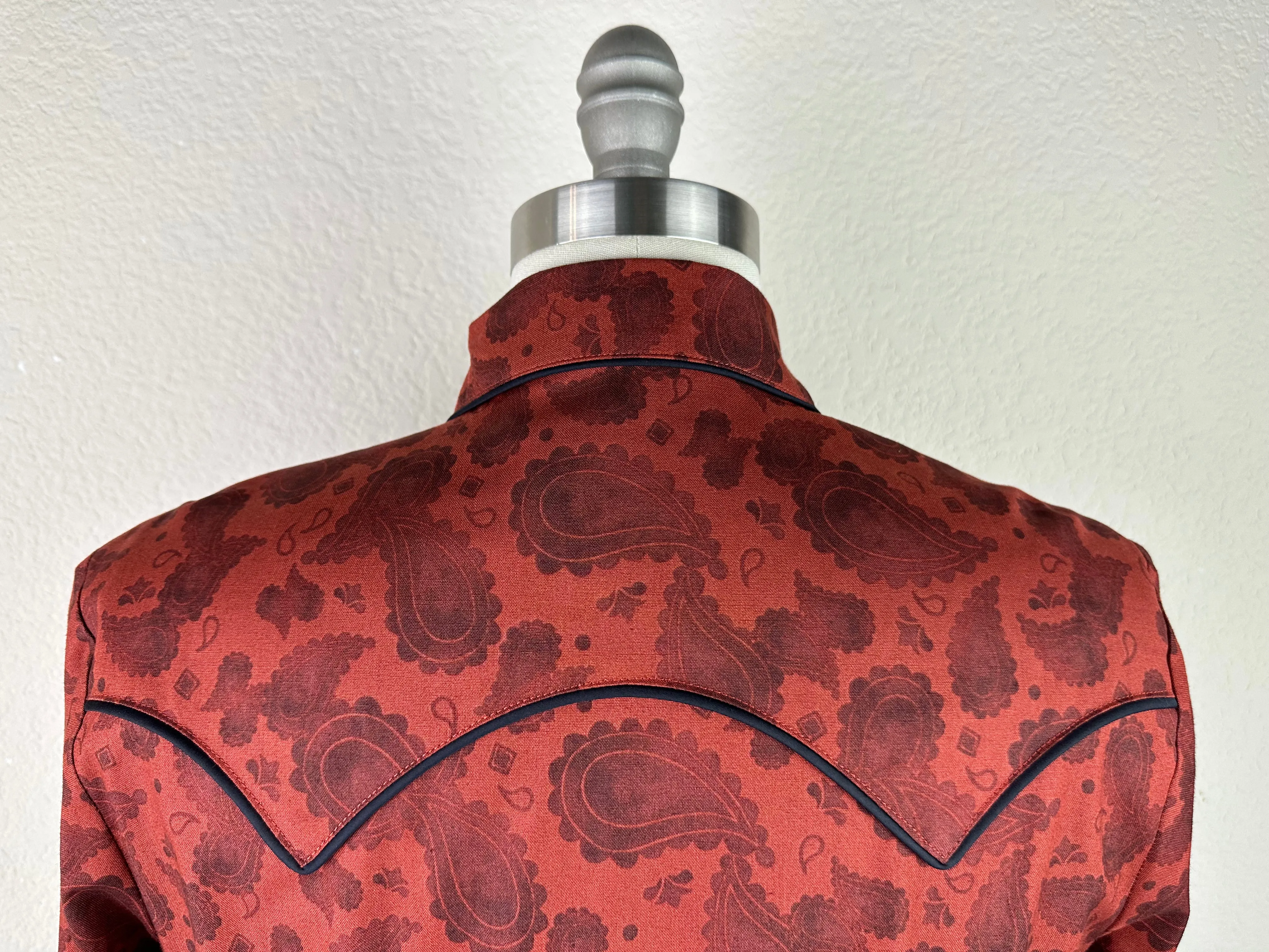 CR Western Pro Brick Red Paisley-FINAL SALE