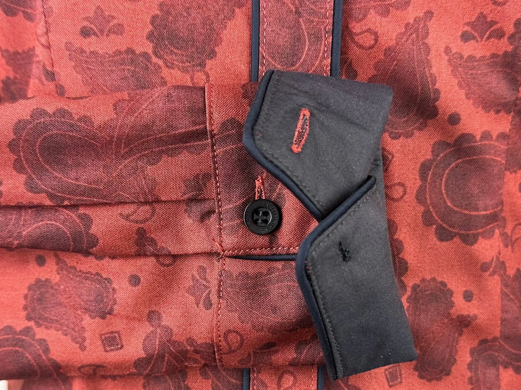 CR Western Pro Brick Red Paisley-FINAL SALE