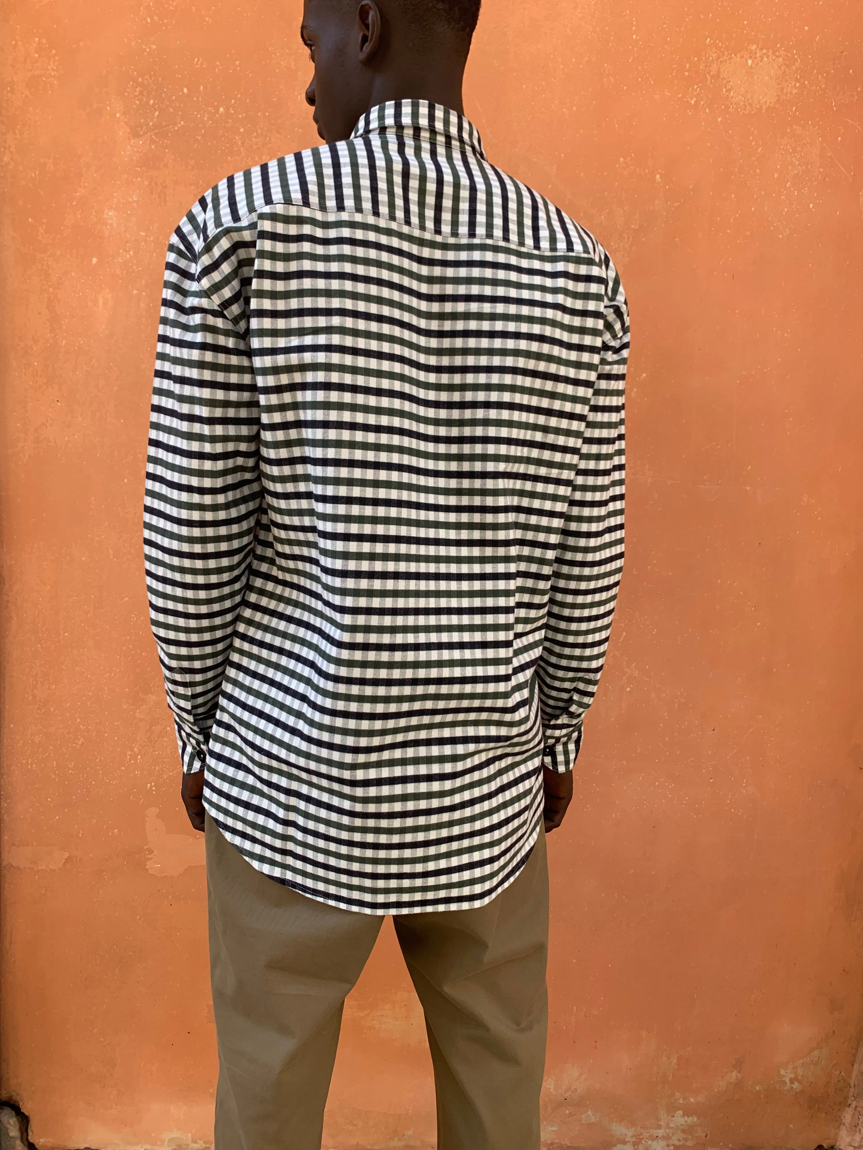 DANGLAR - OVERSHIRT - Cotton Check Black/Green