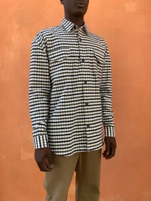 DANGLAR - OVERSHIRT - Cotton Check Black/Green