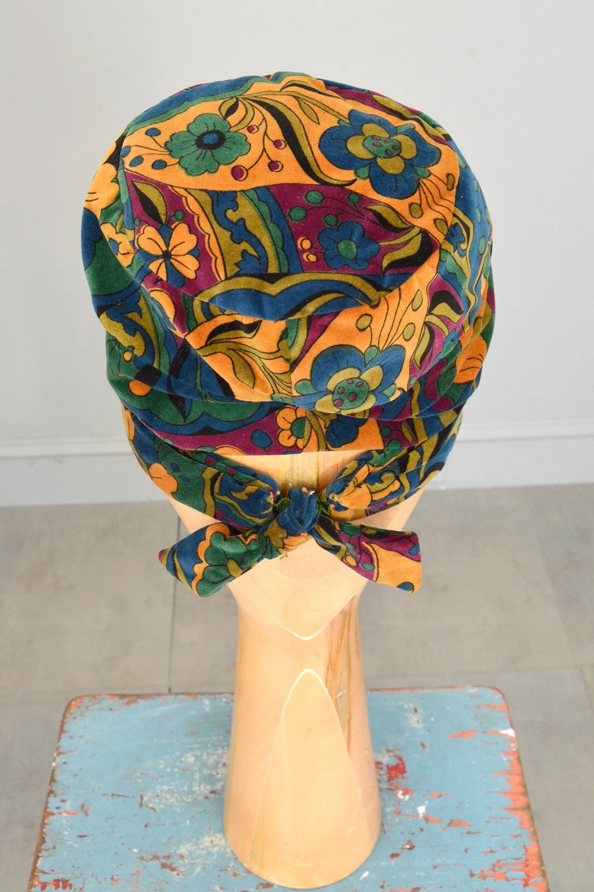 DePinna Autumnal Velveteen Vintage Turban Hat