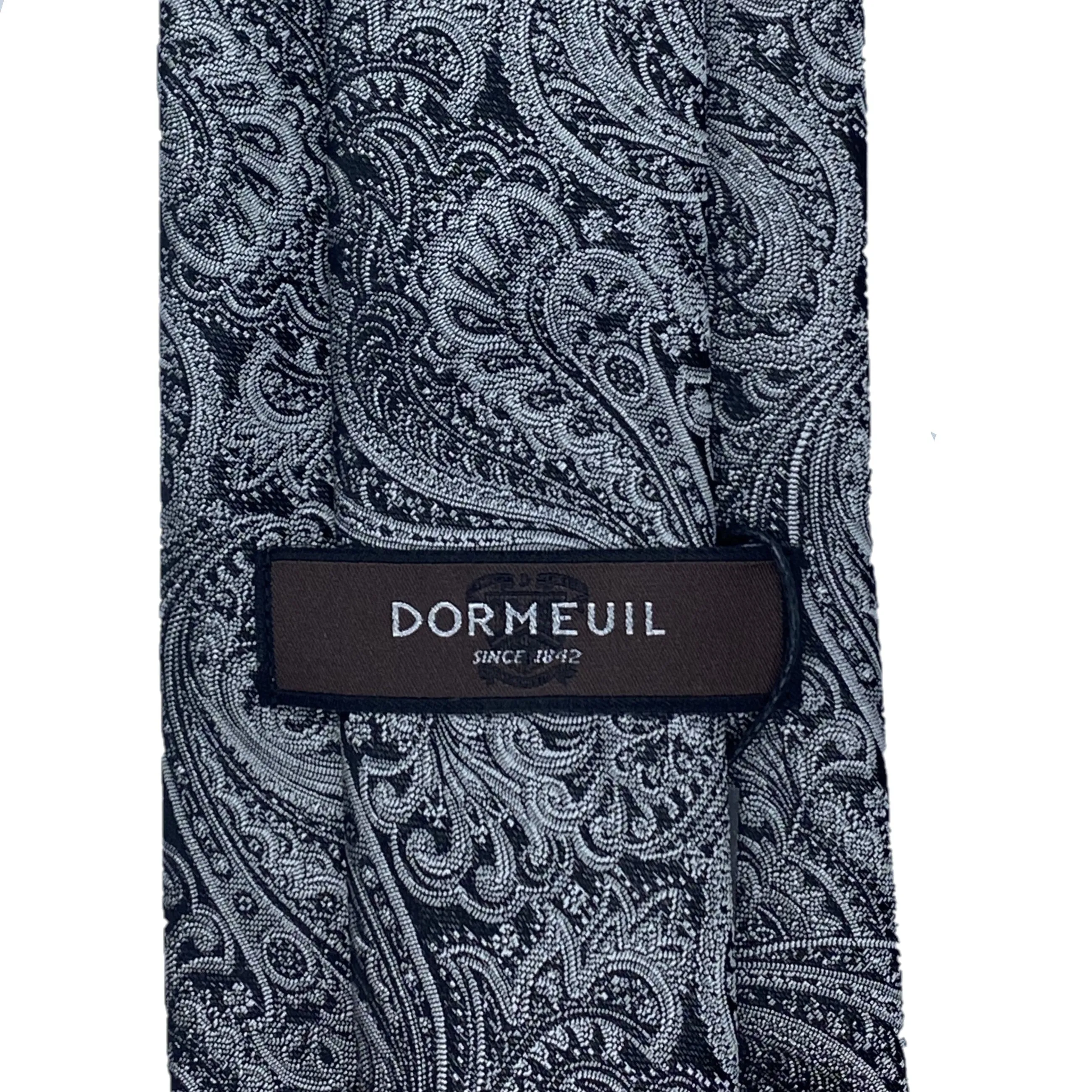 Dormeuil Gunmetal Paisley Silk Tie