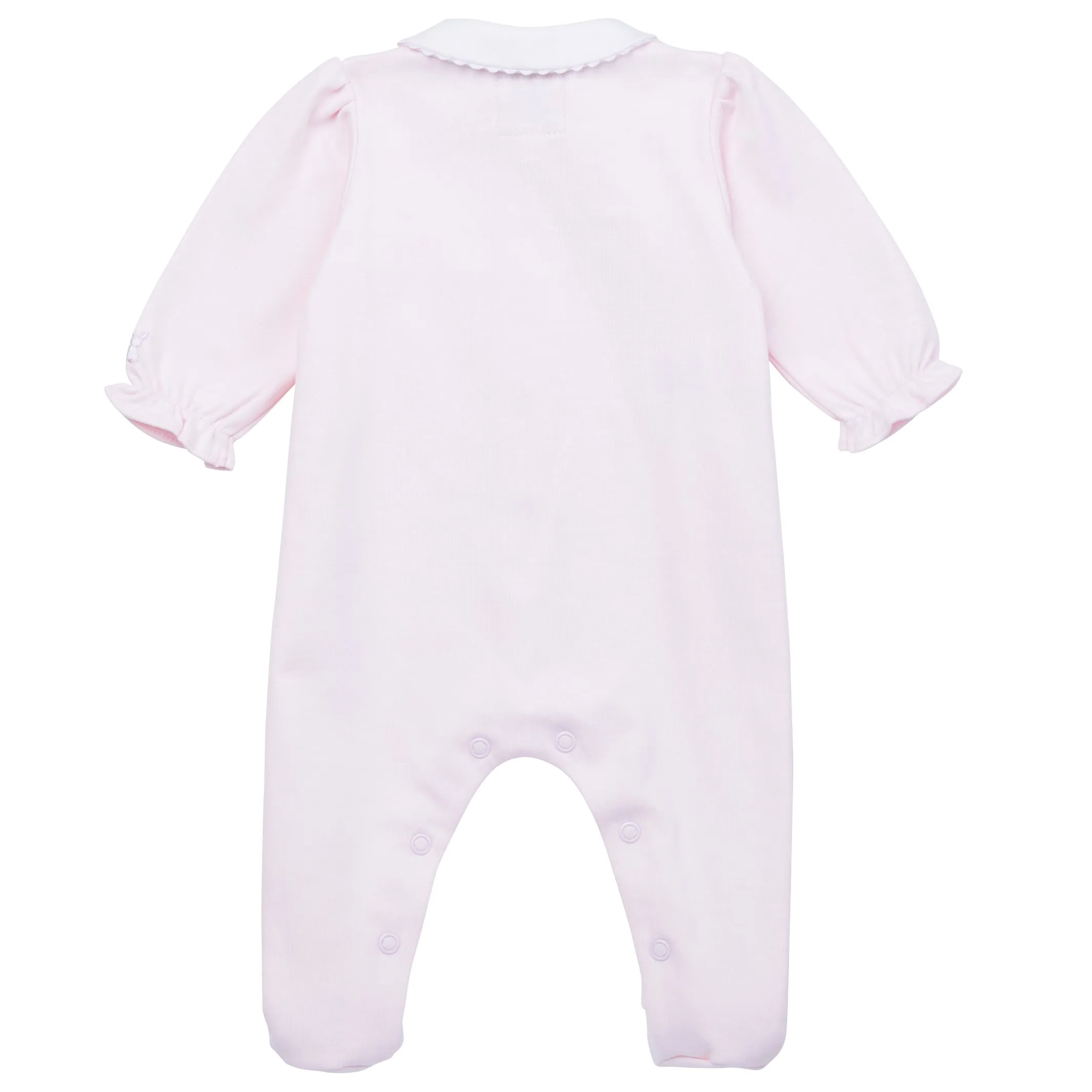 Emile et Rose 2593 Helen - Pink Embroidered Bunny Babygrow with Hat