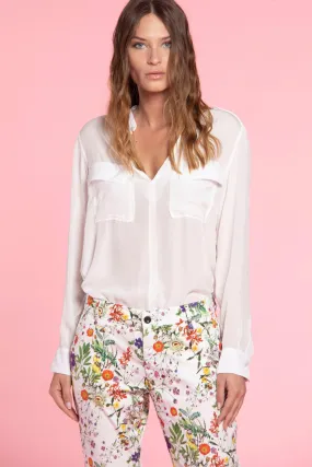 Emma Summer camicia da donna a manica lunga con tasche in viscosa