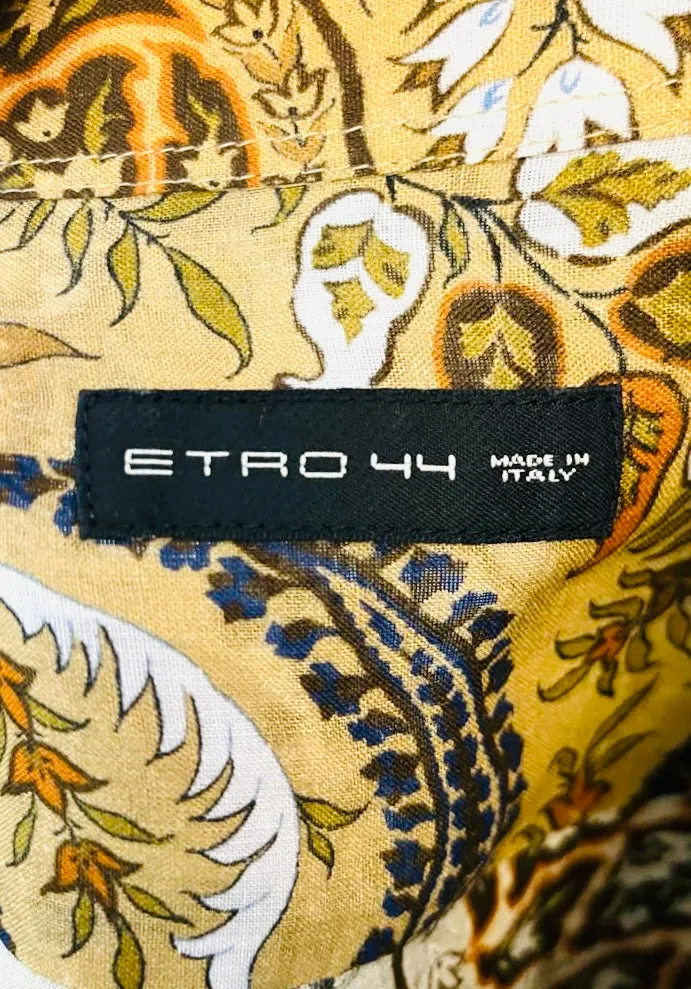 Etro Paisley Print Shirt. Size 44IT