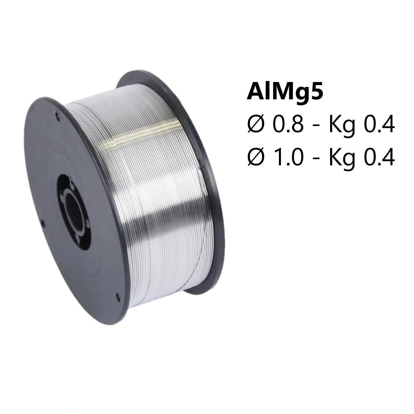 Filo ALMG5 per saldatura MIG diametro 0.8mm o 1.0mm bobina da Kg 0.4