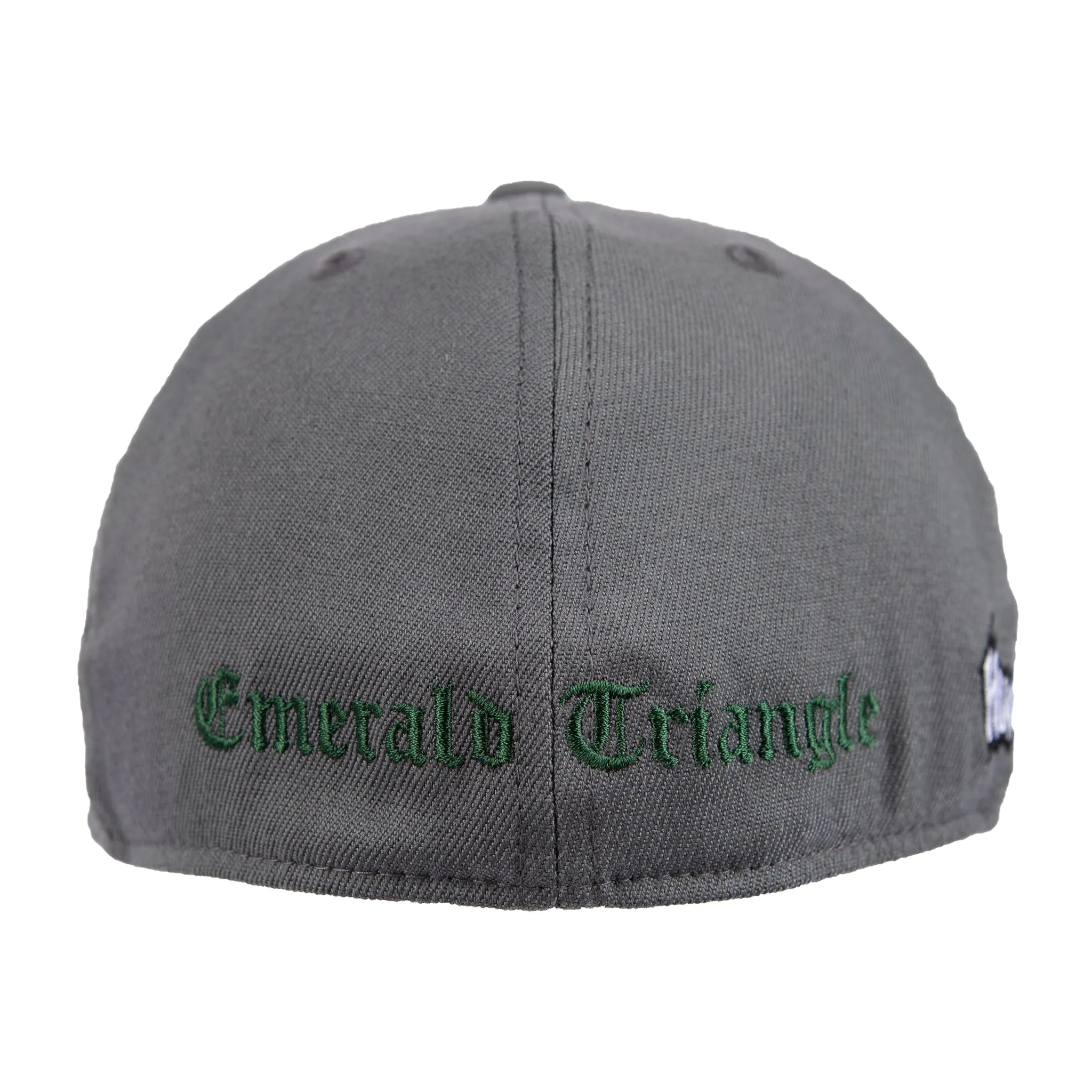 Dark Grey-Green Flat Bill Celtic Triangle Flex Hat - Stylish and Comfortable Headwear