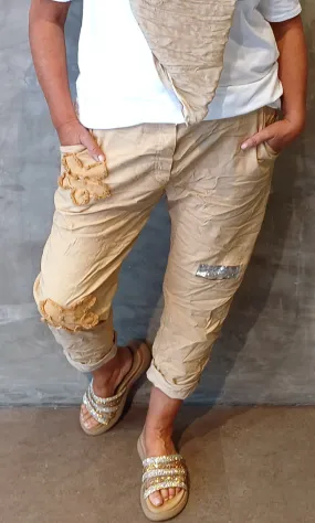 Flower Nicky Pant Light Camel