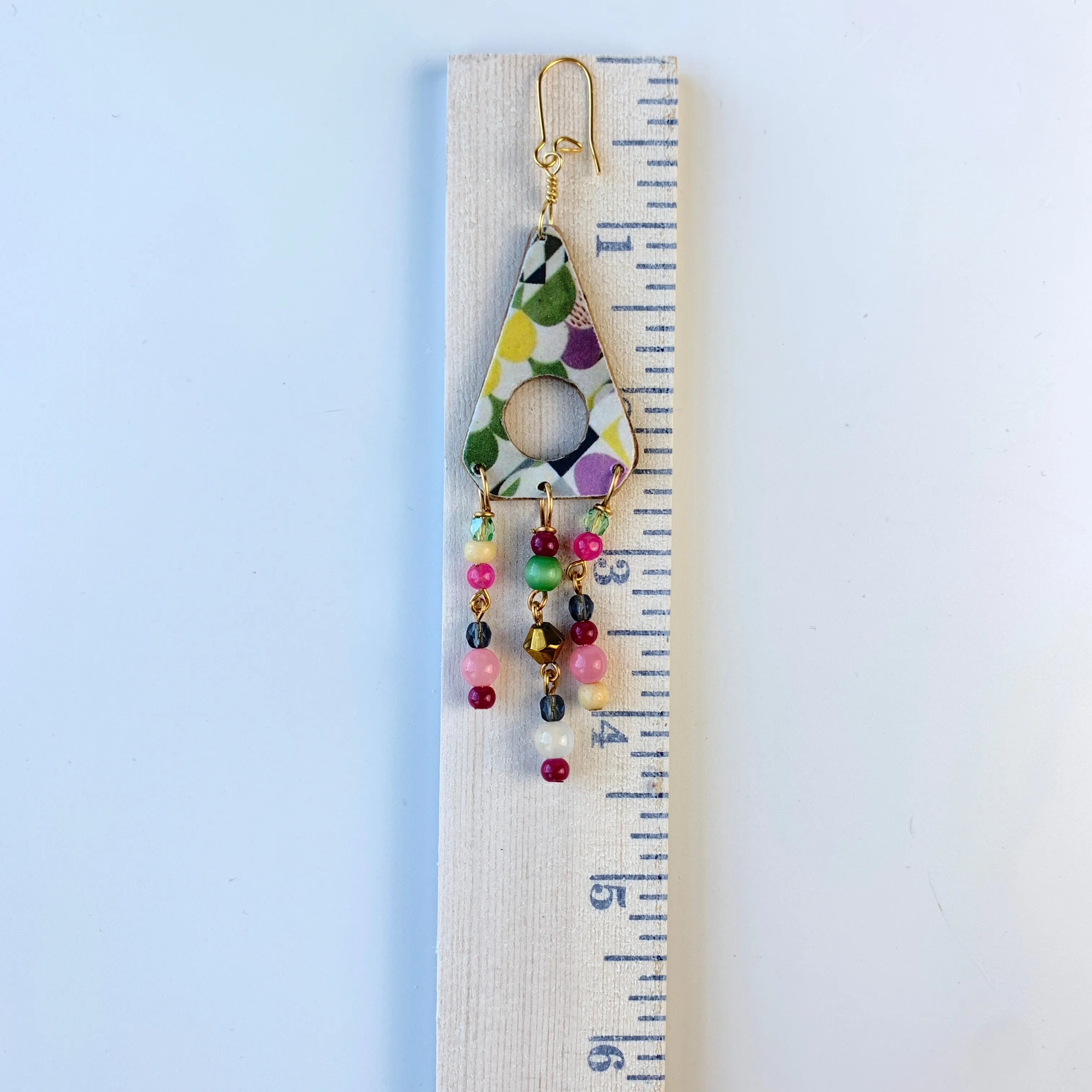 Folk Art Gallery Beaded Chandelier Earrings