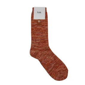 Folk Melange Sock Ochre Mix