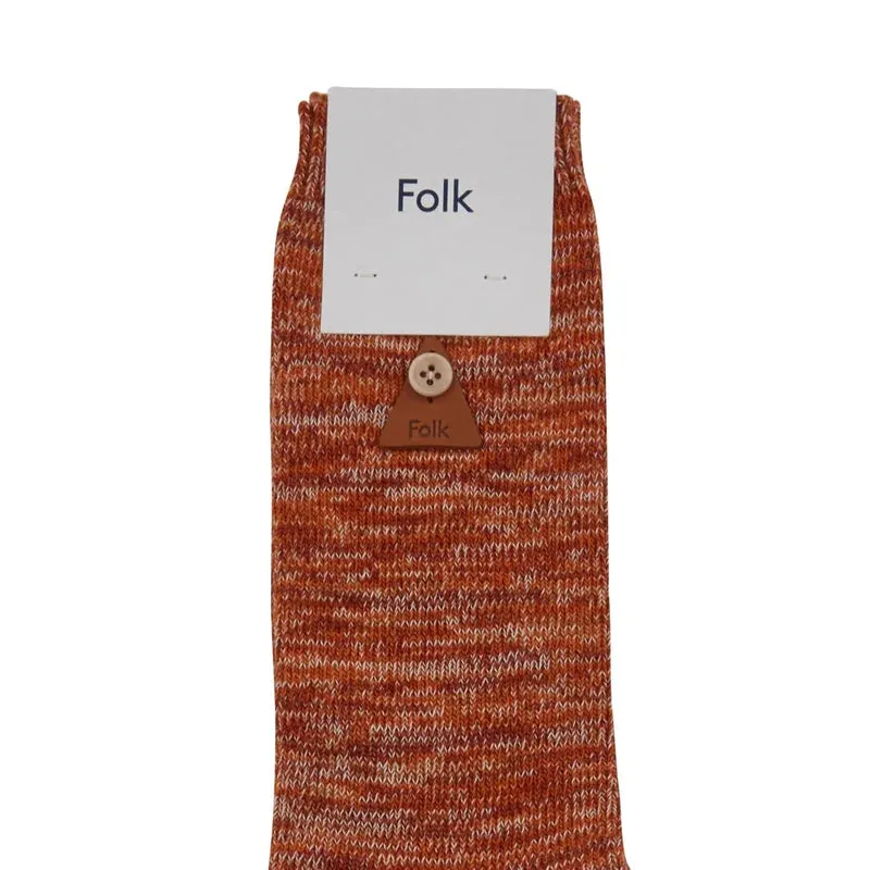 Folk Melange Sock Ochre Mix