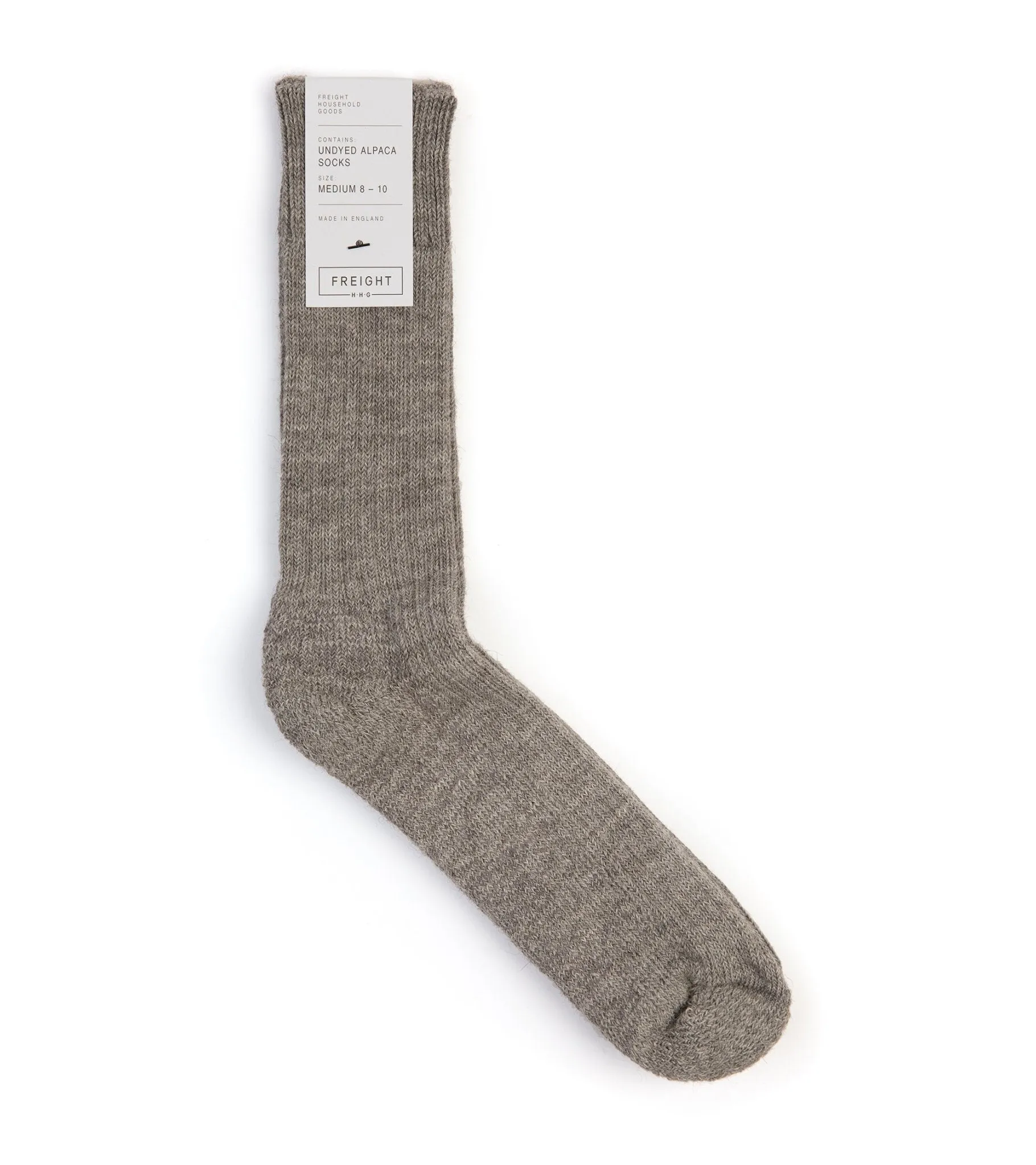 Freight Alpaca Cushion Sole Socks: Pale Grey