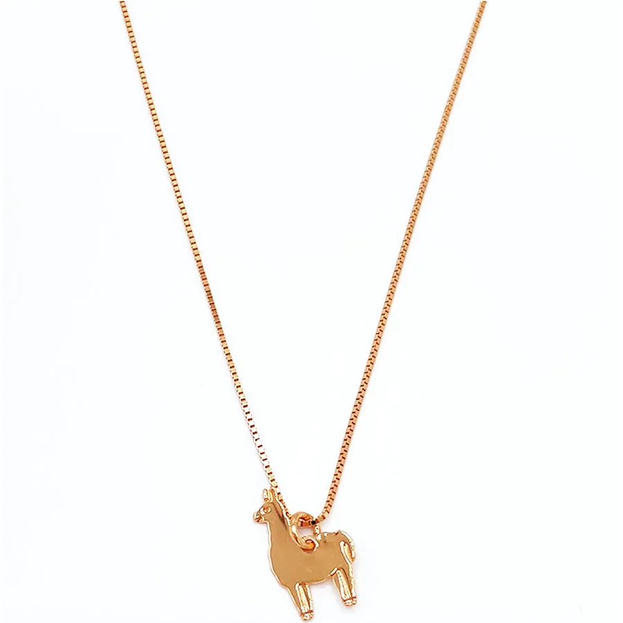 GOLD PLATED PENDANT NECKLACE "ALPACA"