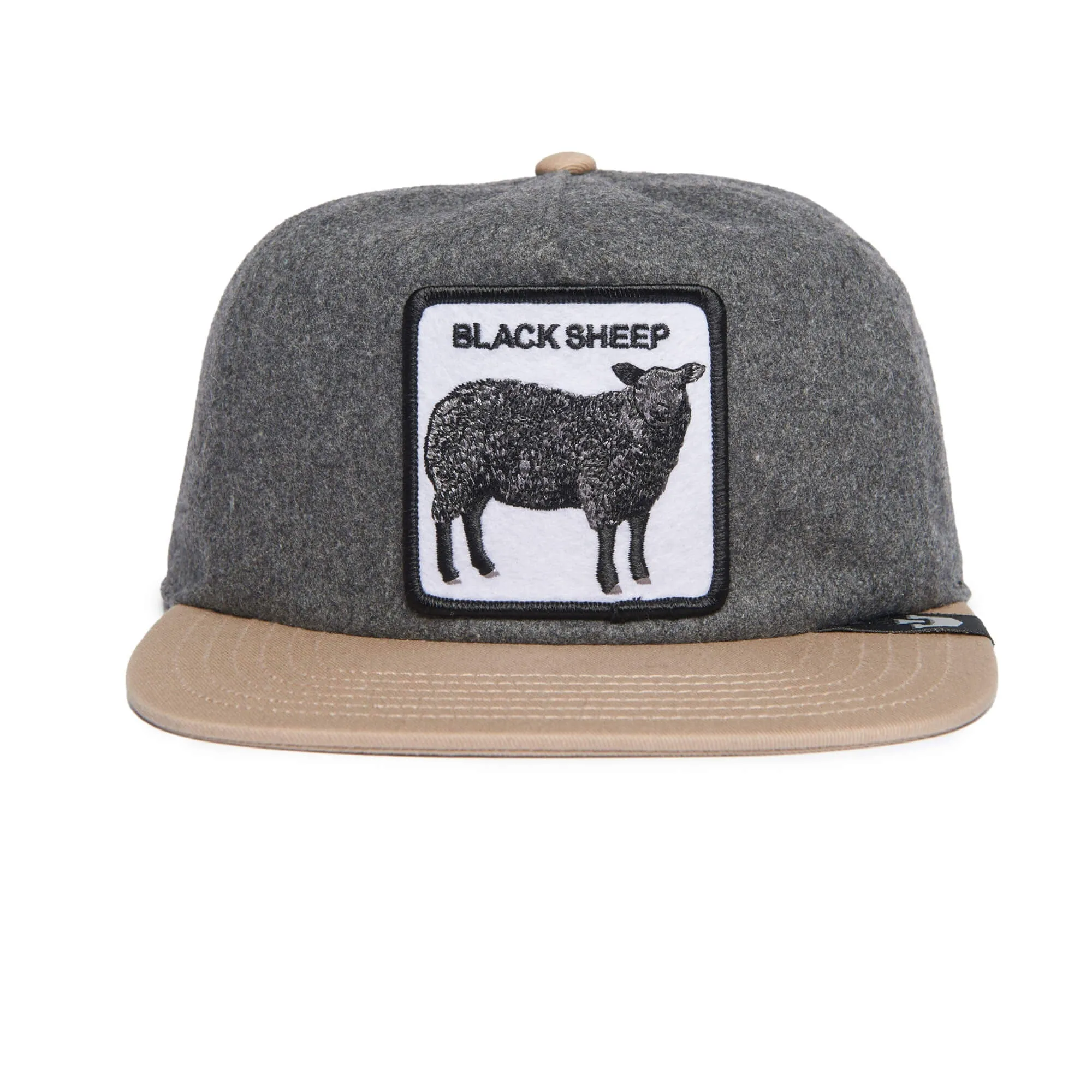 Goorin Bros Flock Mountain {Black Sheep} Flat Brim Trucker Hat (Grey Heather)