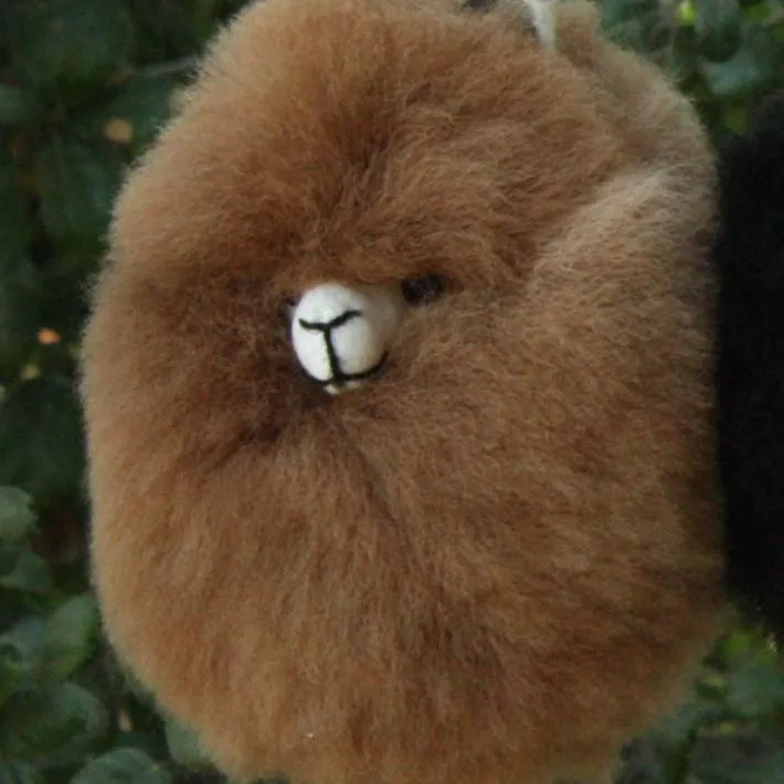 Happy Alpaca Face Keychain