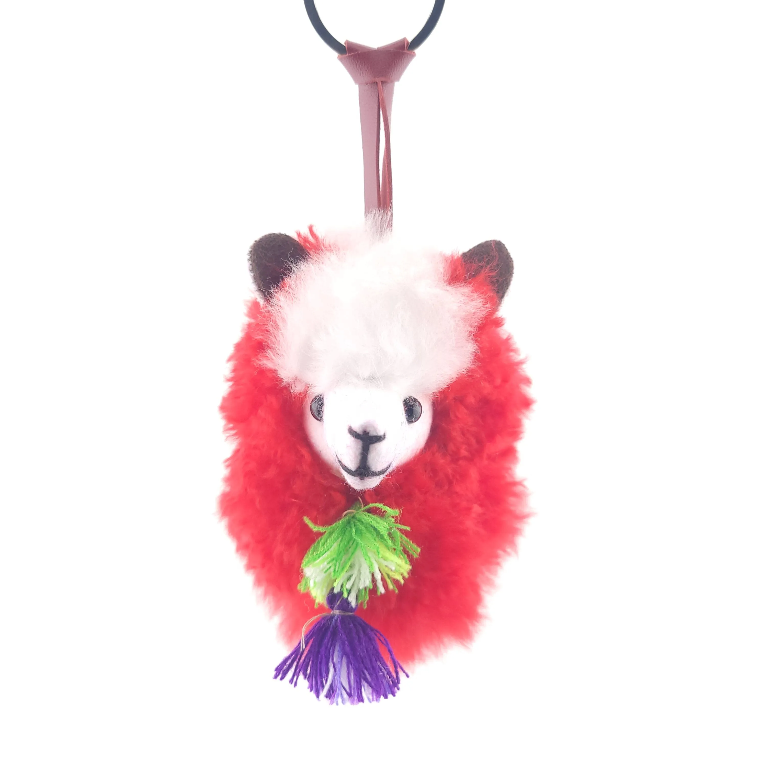 Happy Alpaca Face Keychain