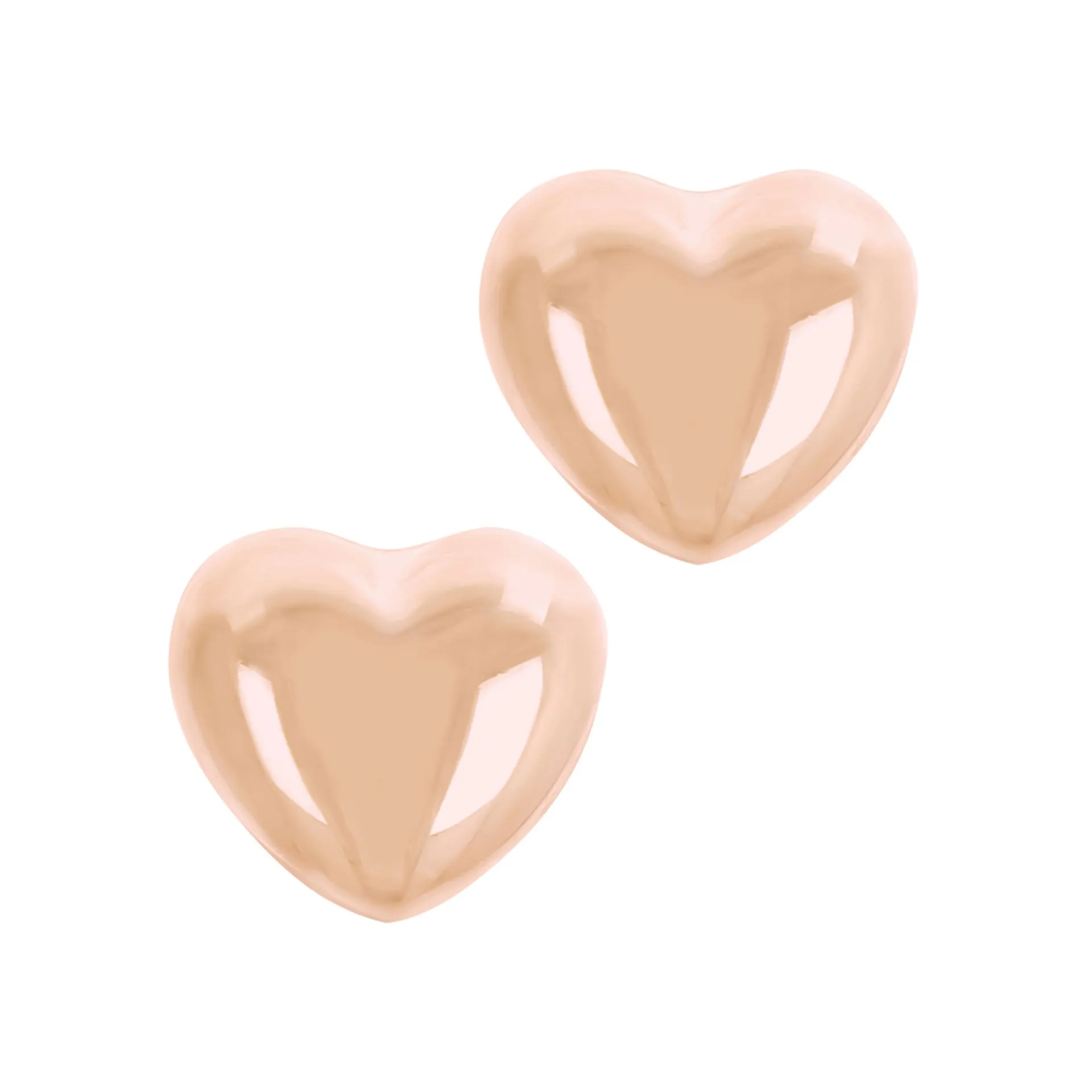 Italian Sterling Silver Polished Heart Stud Earrings