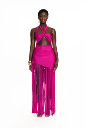 Kesh Tassel Maxi - Dragonfruit Cooler