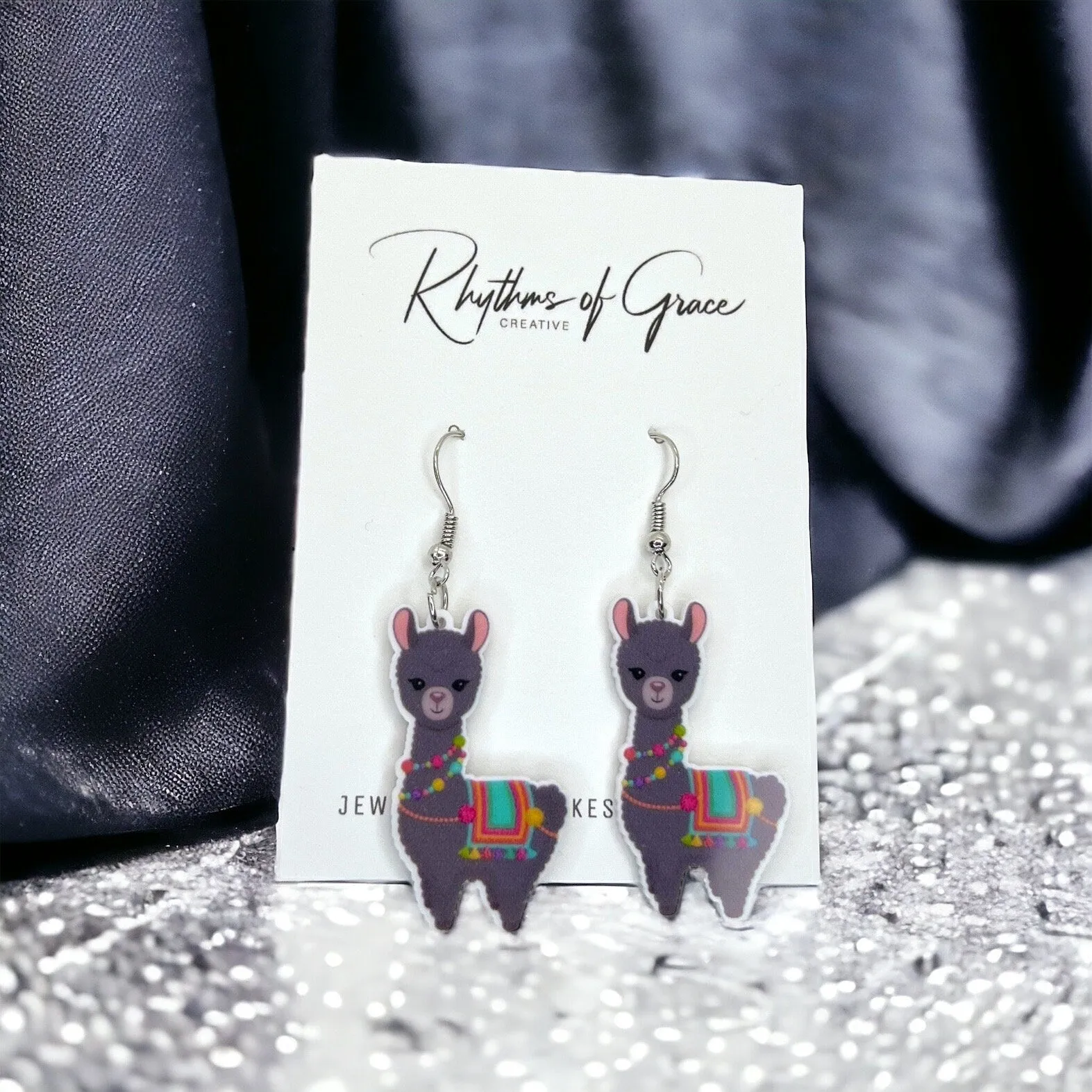 Llama Earrings - Llama Jewelry, Handmade Earrings, Handmade Jewelry, Animal Earring, Animal Jewelry, No Drama Llama, Llama Accessories