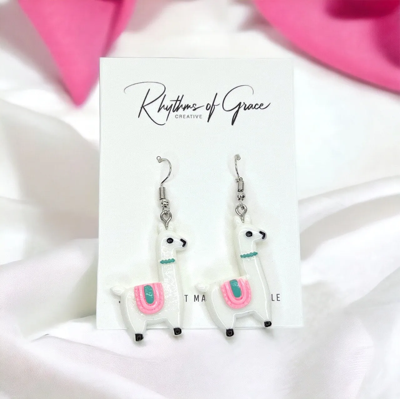 Llama Earrings - Llama Jewelry, Handmade Earrings, Handmade Jewelry, Animal Earring, Animal Jewelry, No Drama Llama, Llama Accessories