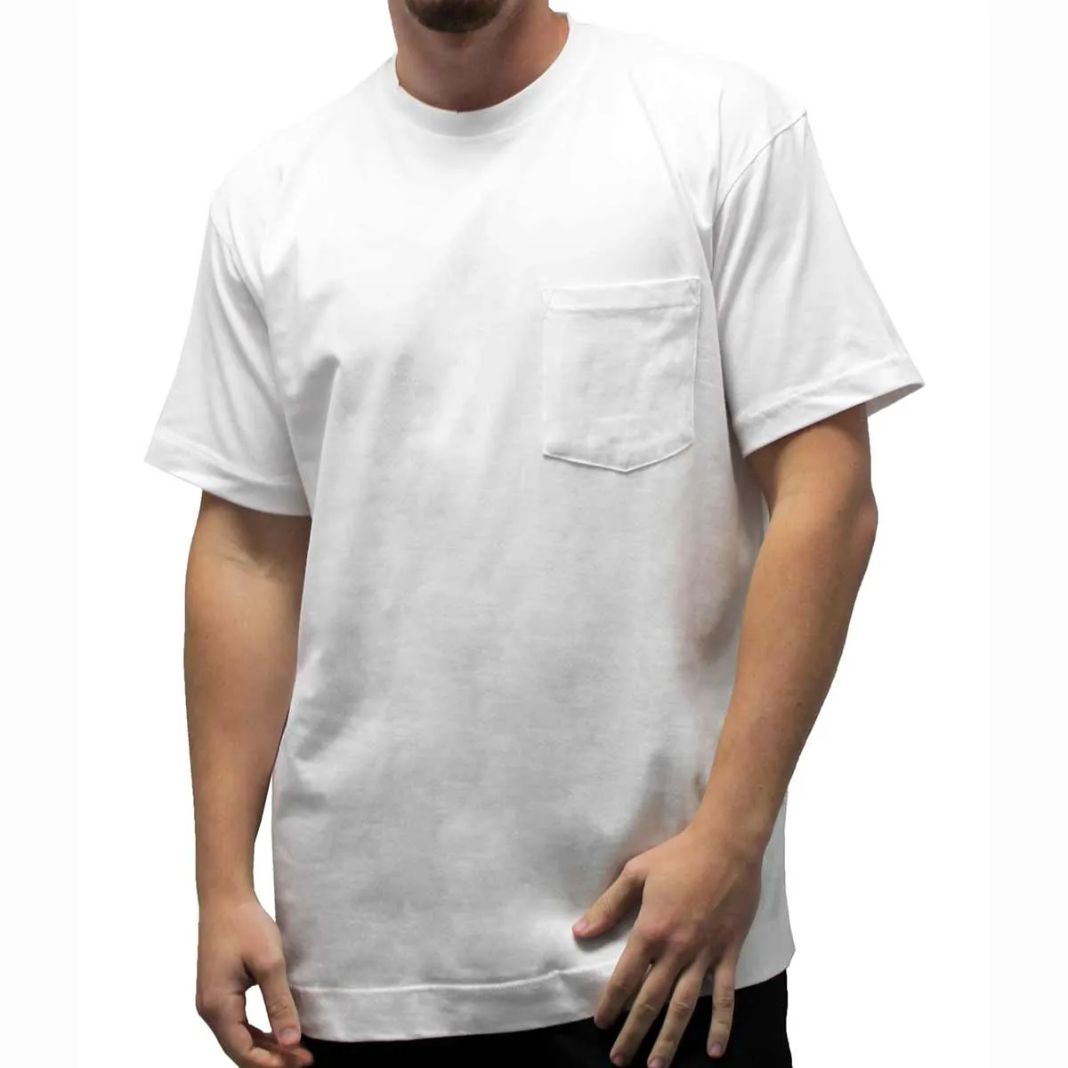 Men's Pocket Crew Neck Tee - 1100 Big and Tall