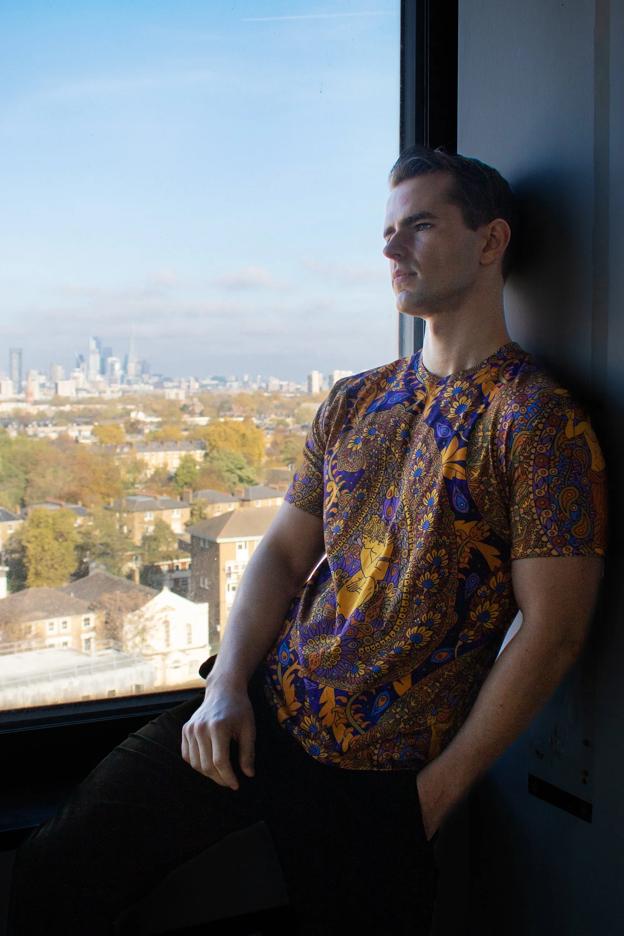 Paisley Goddesses – Yellow and Blue T-shirt