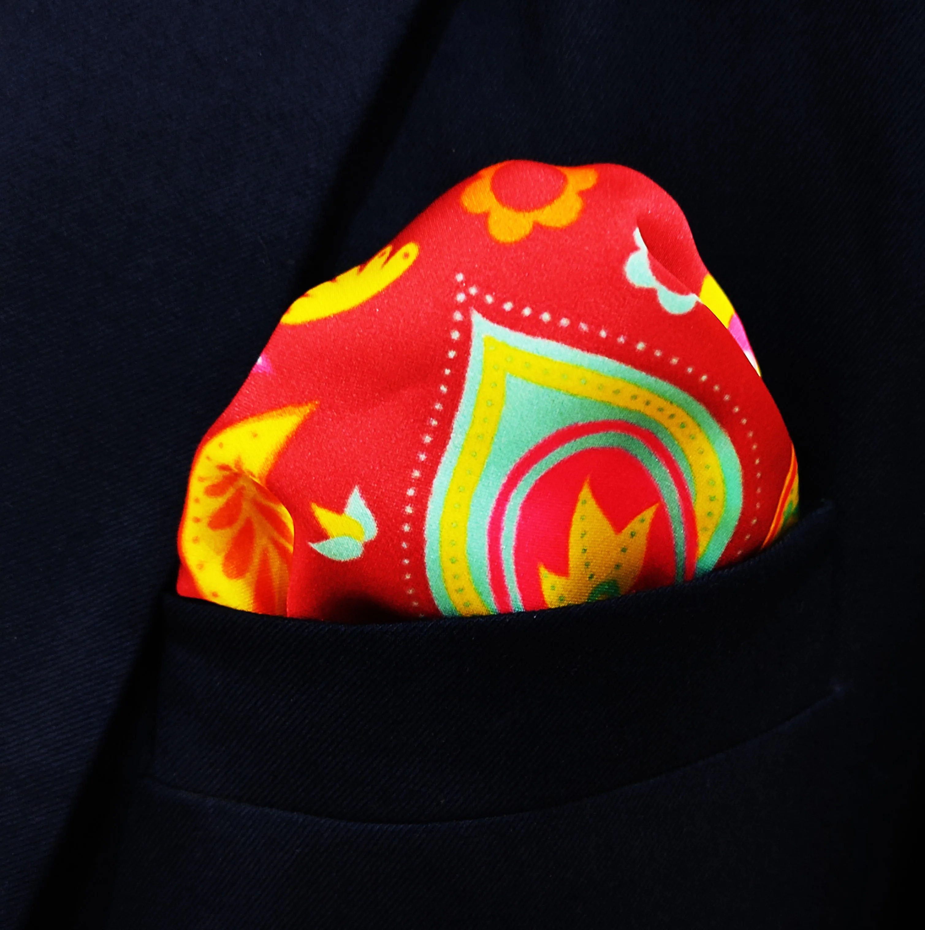 Paisley Shape silk pocket square