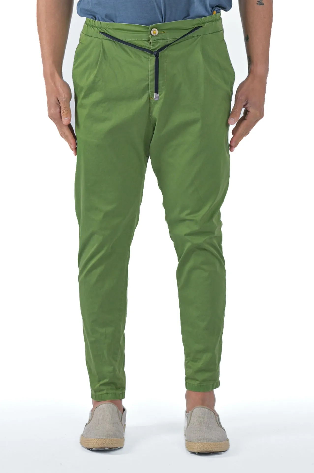 Pantaloni in cotone tapered Roby Raso SS23