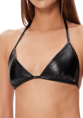 Patent Leather Bikini Top